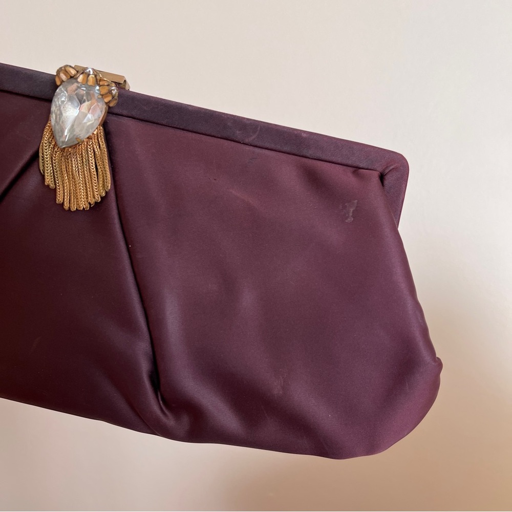 Vintage Purse Ingber Made in USA Satin Clutch Evening Bag